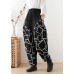 Autumn new cotton linen trousers women's national style literary loose loose casual pants