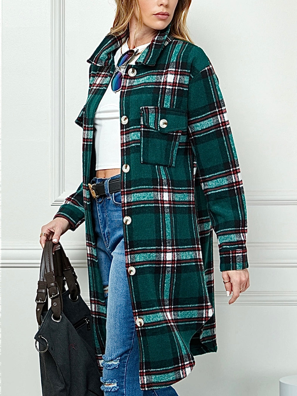 Green Plaid Shacket Green Plaid Shacket