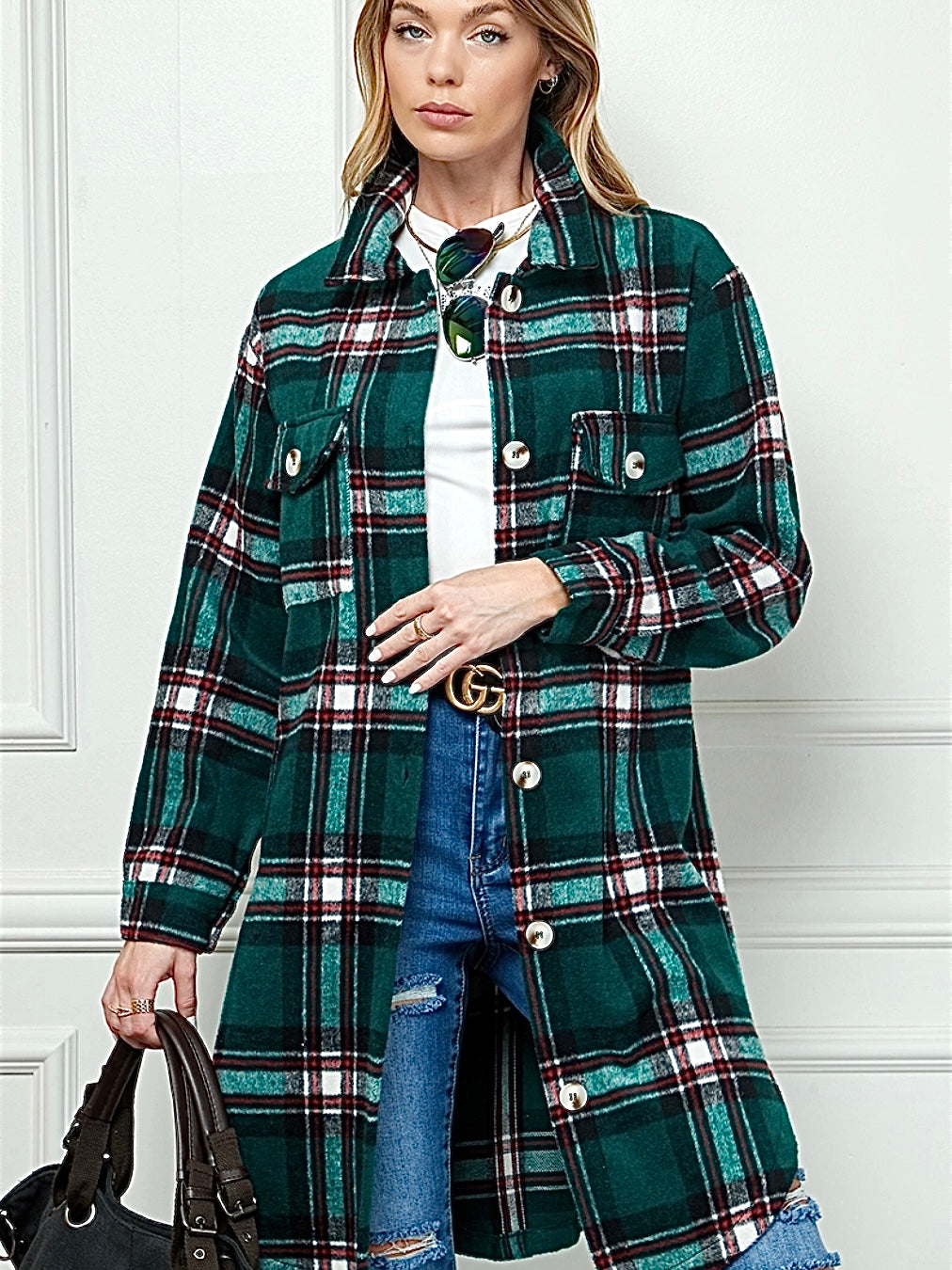 Green Plaid Shacket Green Plaid Shacket