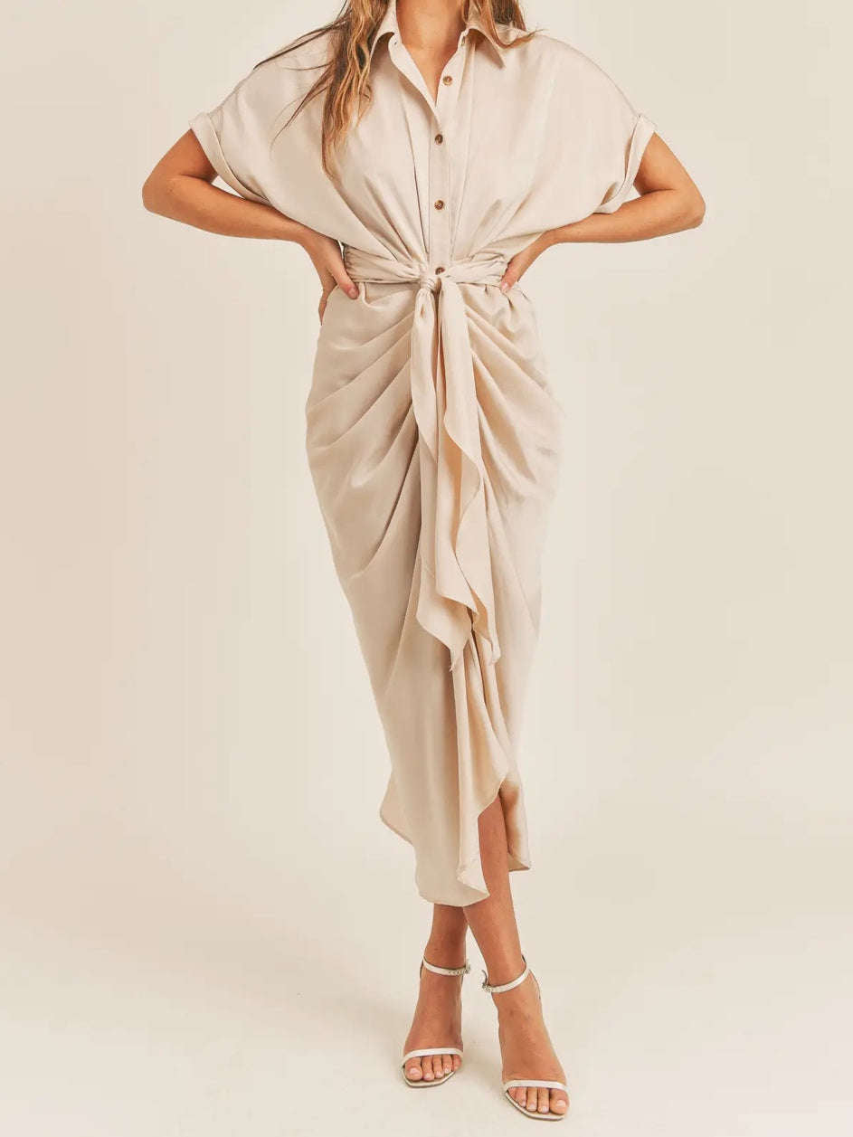 Tie Front Shirt Dress Tie Front Shirt Dress