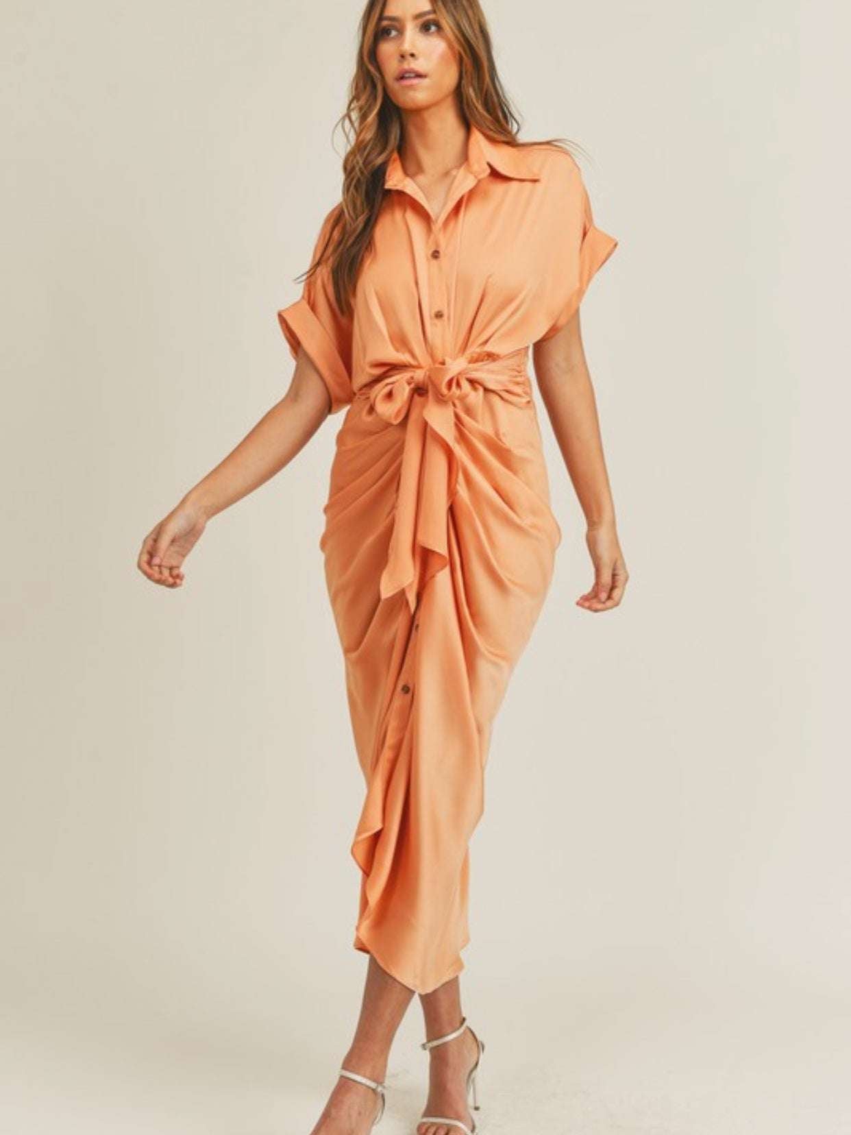 Tie Front Shirt Dress Tie Front Shirt Dress