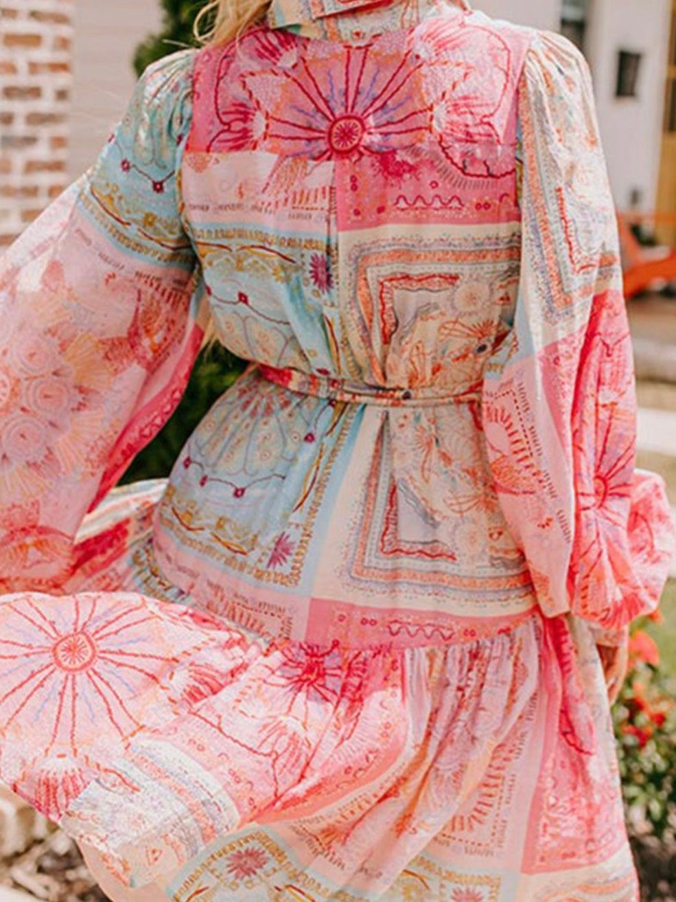 Boho Patches Dress