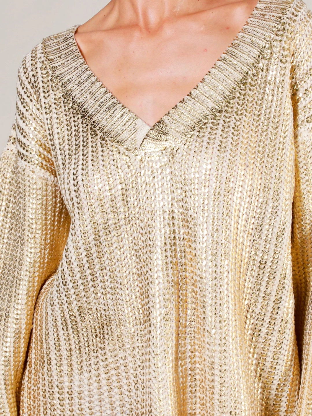 Metallic Gold Sweater Metallic Gold Sweater