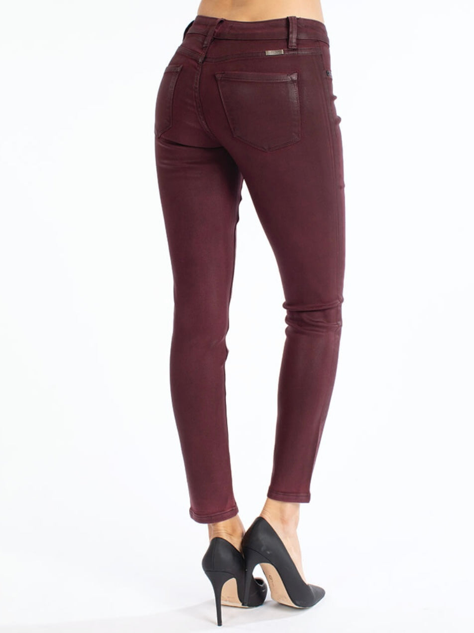 Kancan Coated Burgundy Jeans Kancan Coated Burgundy Jeans