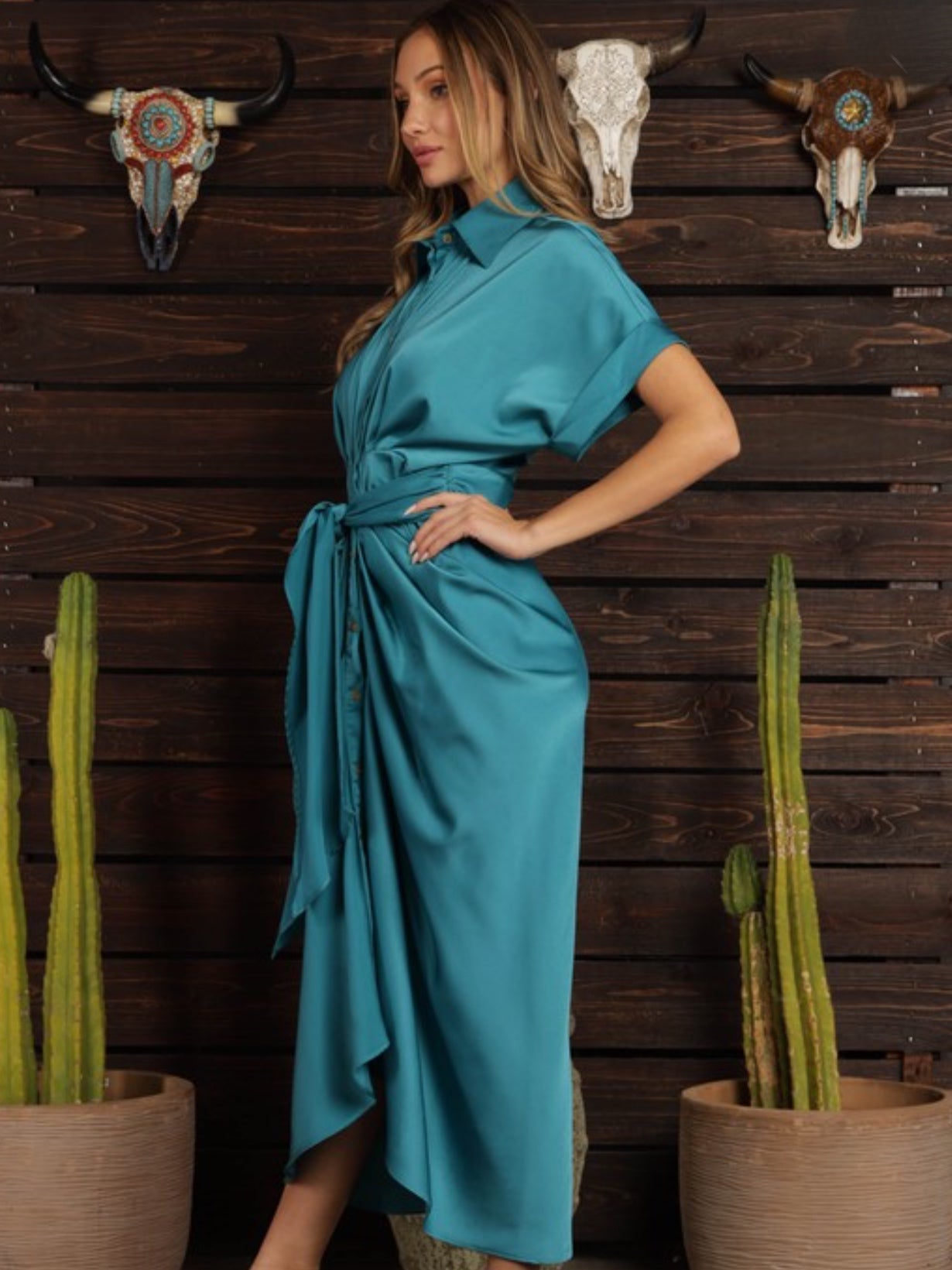Tie Front Shirt Dress Tie Front Shirt Dress