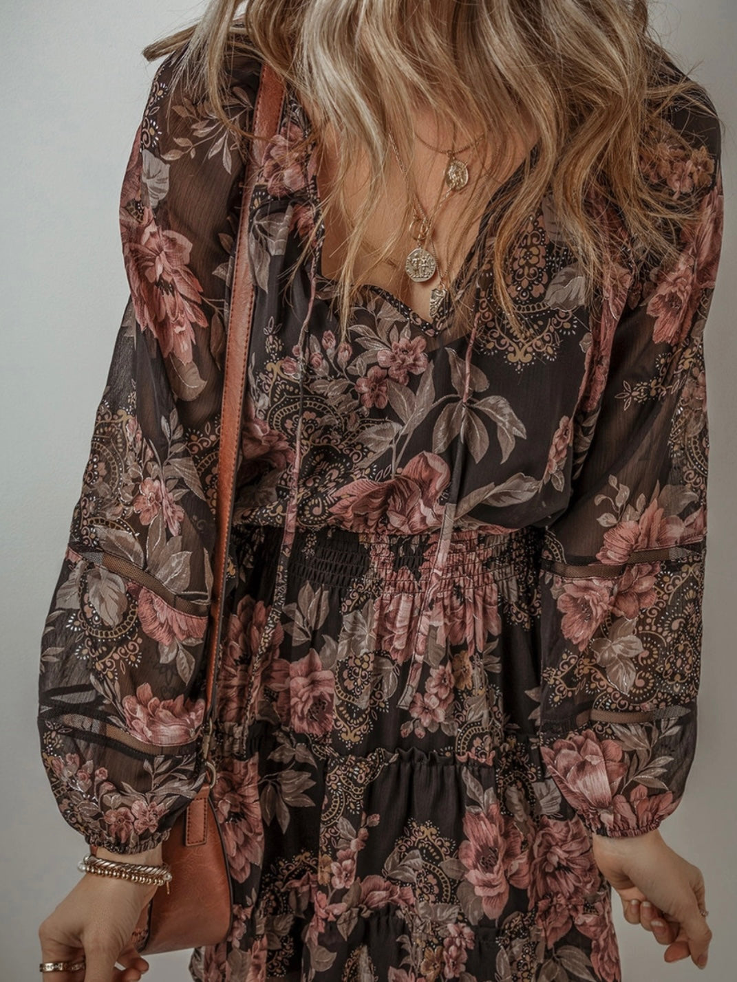Deep Floral Vintage Dress Deep Floral Vintage Dress