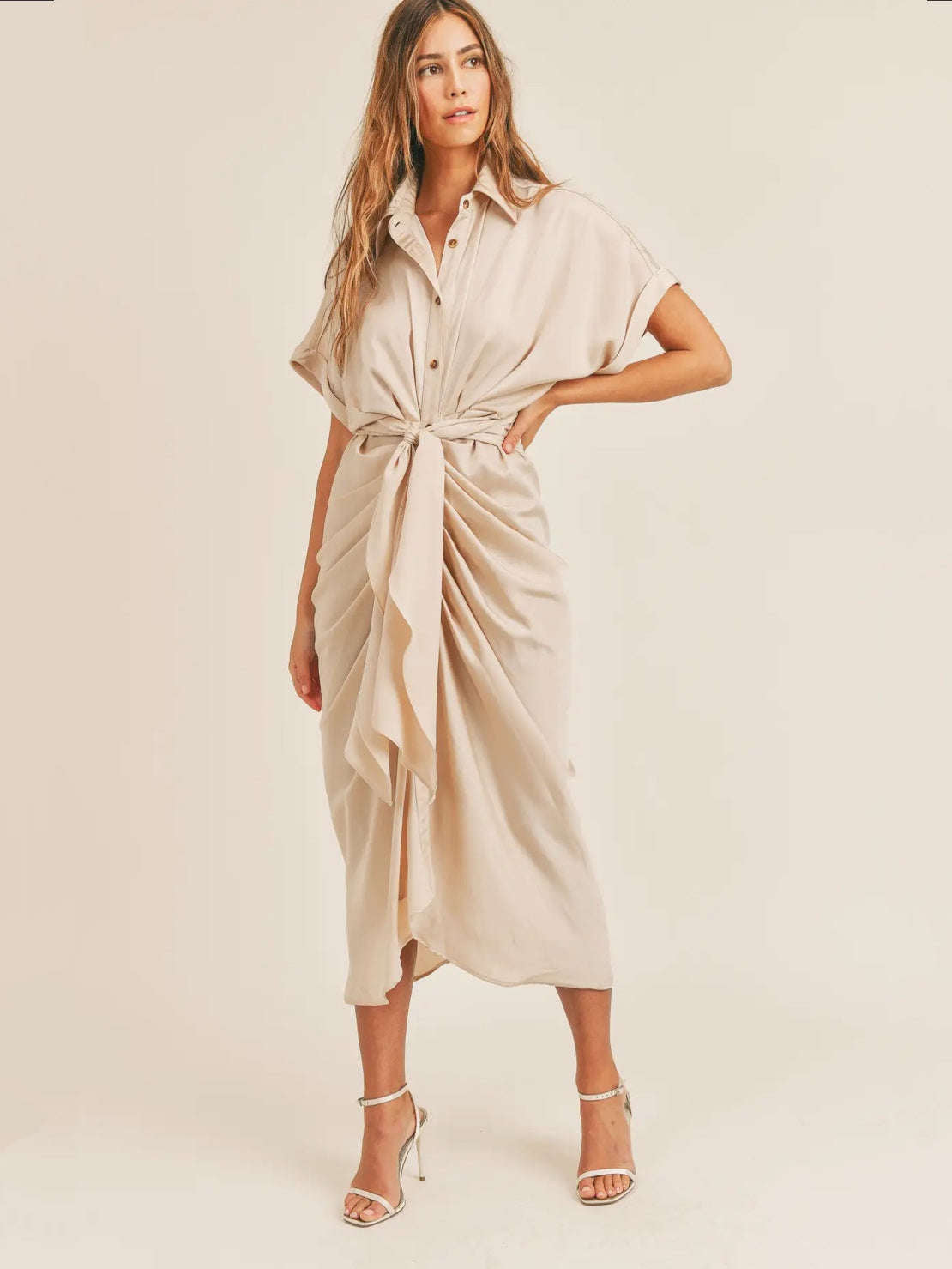 Tie Front Shirt Dress Tie Front Shirt Dress