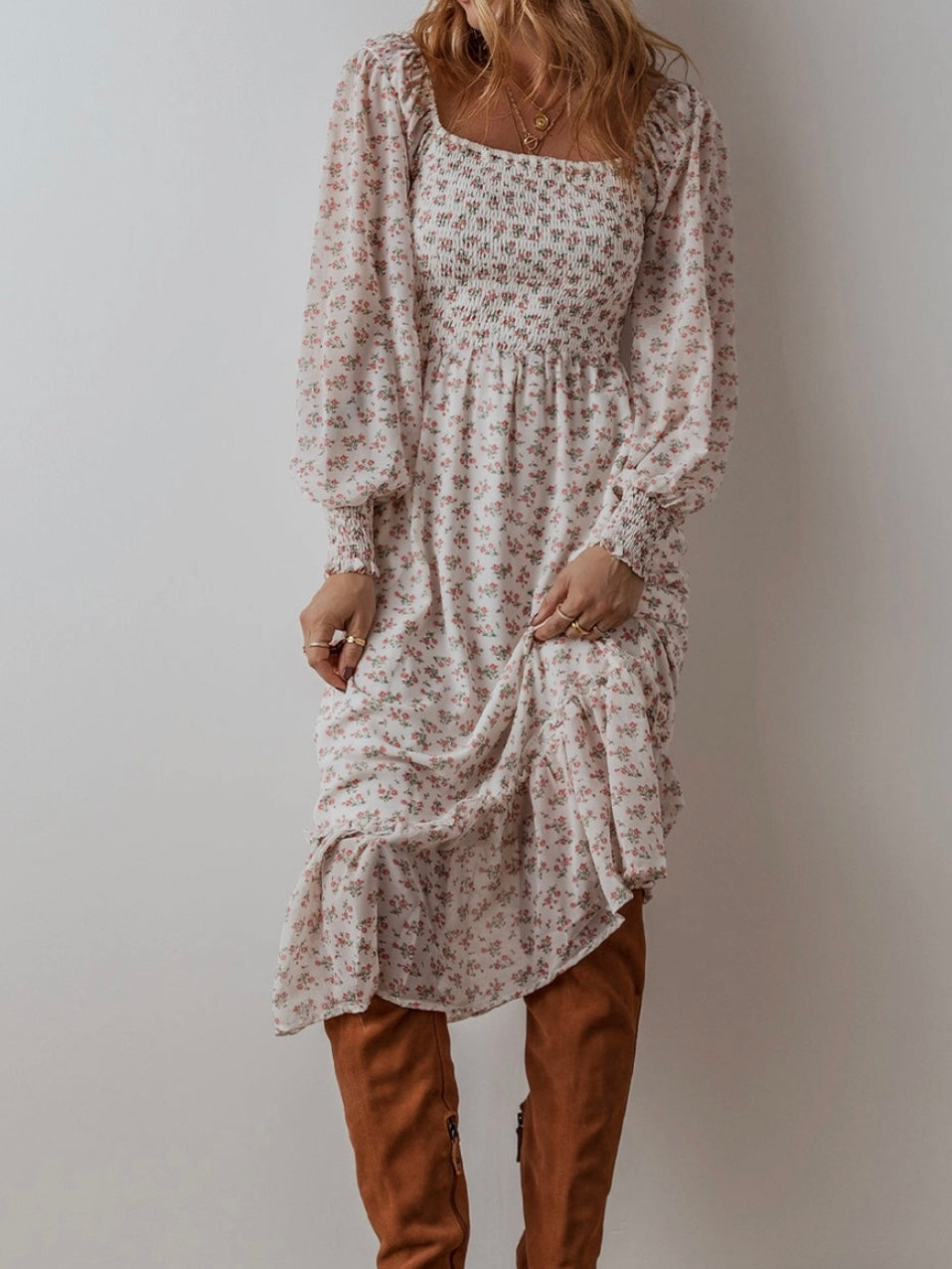 Falling in Floral Dress Falling in Floral Dress