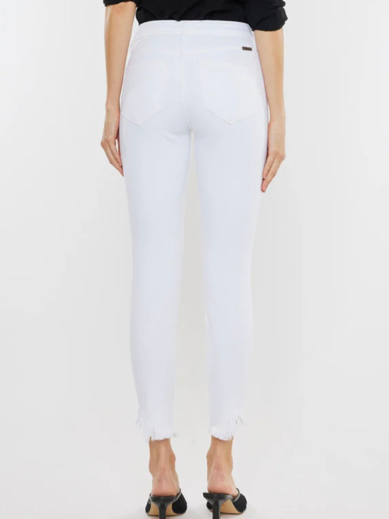 Kancan White Raw Hem Jeans Kancan White Raw Hem Jeans