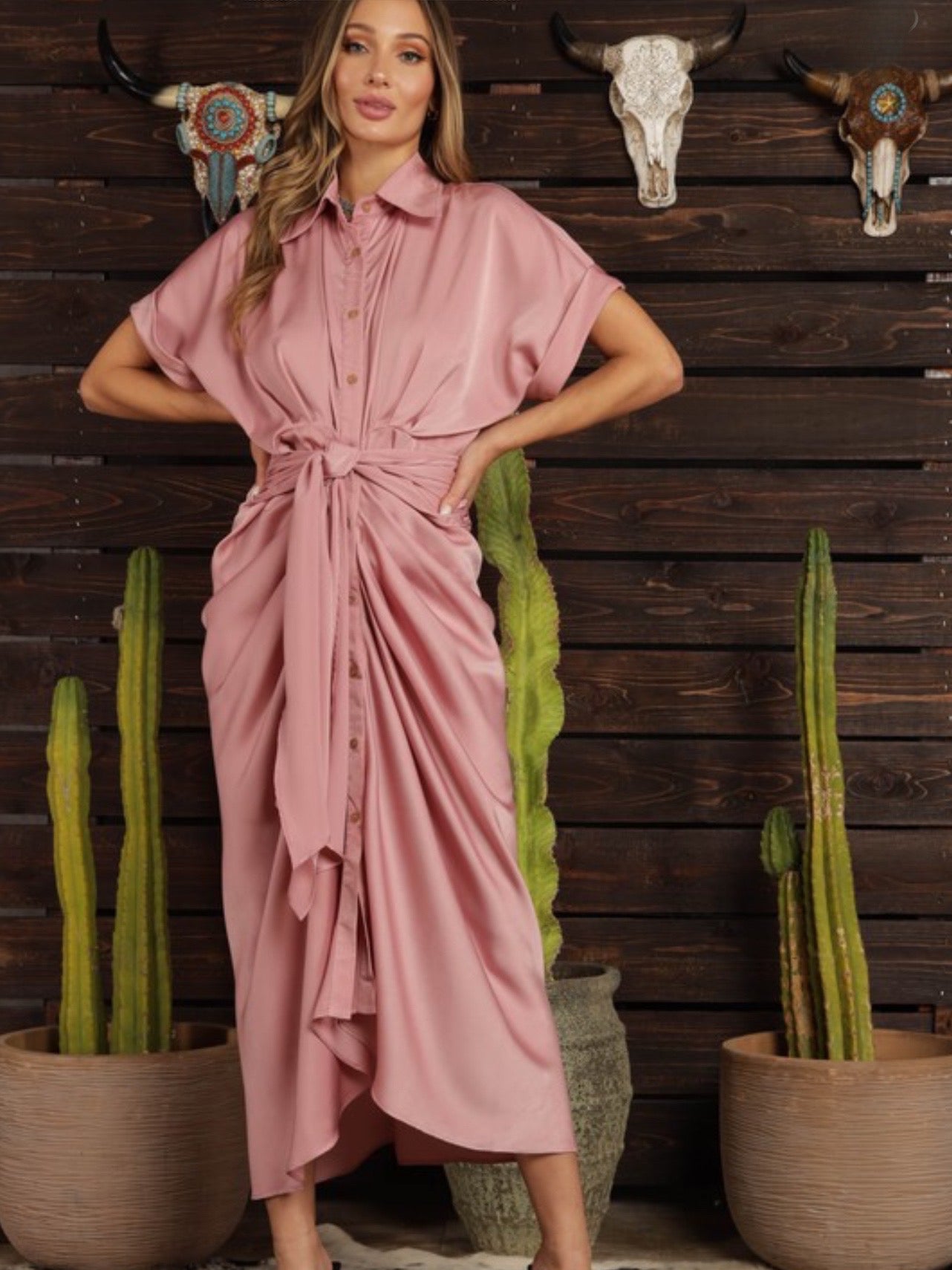 Tie Front Shirt Dress Tie Front Shirt Dress